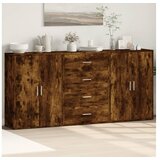 vidaXL Komoda 3 kom boja dimljenog hrasta 60x31x84cm konstruirano drvo | shoptok.hr