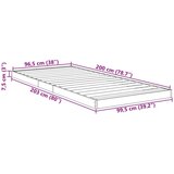  Posteljni okvir Siva Sonoma 100 x 200 cm Konstruiran les, (5000121403) | Shoptok.si