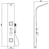 AQUAART Tuš panel GL-5808C krom 140x22 cm | shoptok.hr