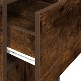 vidaXL Računalniški stolp s predalom dimljen hrast 30x44x74 cm | Shoptok.si