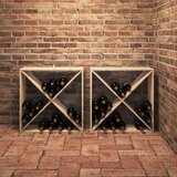  Stalak za vino 2 pcs Prirodna 62 x 25 x 62 cm | shoptok.hr