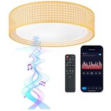 Ksix Bohemia Smart LED stropna svjetiljka, Rattan dizajn, 3W zvučnik,RGBIC + CCT | shoptok.hr