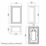  led svetiljka W13301 12W 4000K IP54 crna Cene