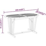  Vrtni stol 160 x 85 x 75 cm od masivnog drva eukaliptusa | shoptok.hr