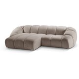 Micadoni Home Bež žametna kotna sedežna garnitura Diana – | Shoptok.si