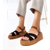  Black eco-leather platform sandals Ursita Cijene