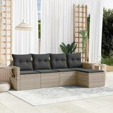Maison Chic Seti vrtnega pohištva - Vrtna garnitura - Vrtni pohištvo set 5-delna z blazinami siv poli ratan, (21815158) | Shoptok.si
