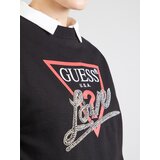 Guess Sweater majica 'CN LOVE TRIANGLE SWEATSHIRT' crvena / crna / srebro / bijela | shoptok.hr