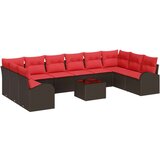  Kavčna garnitura z blazino 11 pcs Rjava poli ratan, (5000155532) | Shoptok.si