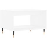 Maison Chic Klubska mizica - kavna mizica - Nizka mizica bela 60x50x40 cm inženirski les, (21753669) Cene
