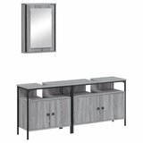 Furnova Kopalniško pohištvo 3 kosi siva sonoma inženirski les, (21945315) | Shoptok.si