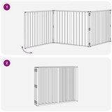  Vrata za pse 8 pcs Crna 100 x 80 cm Cinkani čelik | shoptok.hr