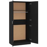 vidaXL Garderobna omara črna 80x52x180 cm iverna plošča | Shoptok.si