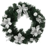 Adventski vijenac 40 cm ANT2286 - srebrni