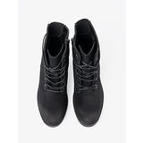 Shelvt Black lace-up boots with a low heel | Shoptok.si