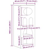  Kreveta Bijelo 40 x 35 x 100 5 cm Konstruirano drvo | shoptok.hr