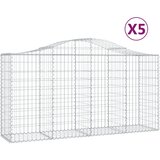  Lučne gabionske košare 5 kom 200x50x100/120cm pocinčano željezo | shoptok.hr