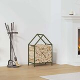  stojalo za drva olivno zelena 40x25x60 cm hladno valjano jeklo | Shoptok.si