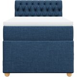  Krevet s oprugama i madracem plavi 100 x 200 cm od tkanine | shoptok.hr