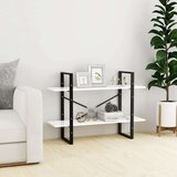 vidaXL ormarić za knjige s 2 razine bijeli 100 x 30 x 70 cm od iverice | shoptok.hr