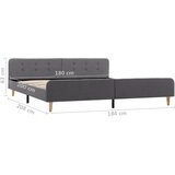  Okvir za krevet od tkanine svjetlosivi 180 x 200 cm | Eponuda.com