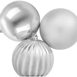  Set božićnih kuglica XXL 3 kom. Srebrna &amp;Oslash; 25 cm Plastika Slike