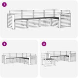 Set vanjskih sofa 5 pcs Bijela 251 x 132,5 x 73 cm | shoptok.hr