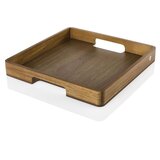 Adhoc Pladenj 40x40xh5cm / kvadraten / les akacija, oreh, (5000265508) Cene