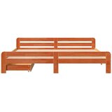  Posteljni okvir brez vzmetnice vošč. rjav 180x200 cm borovina, (21527736) | Shoptok.si