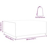 vidaXL Prevleka za zunanje pohištvo Črna 300 x 250 x 100 cm 420D | Shoptok.si