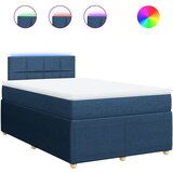 Maison Chic Box spring postelja - Vzmetna postelja z vzmetnico moder 120x200 cm blago SL4109, (21888622) | Shoptok.si