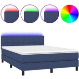  box spring s madracem LED plavi 140x190 cm od tkanine | shoptok.hr