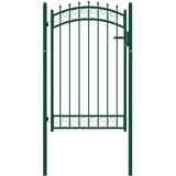 vidaXL Vrata za ogradu sa šiljcima čelična 100 x 150 cm zelena | shoptok.hr