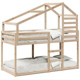 Krevet na kat s krovom 90 x 190 cm od masivne borovine | shoptok.hr