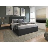 Hespo OBLAZINJENA POSTELJA x , tekstil, leseni material antracit | Shoptok.si