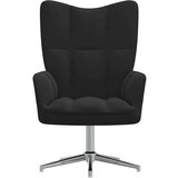  Stolica za opuštanje crna baršunasta | shoptok.hr