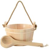  Vedro za savno 2 pcs Rjava Stabilen borov les in konoplja, (5000111274) | Shoptok.si