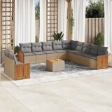 vidaXL 12-dijelni set vrtnih sofa od poliratana s jastucima bež | shoptok.hr