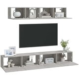  4-dijelni set TV ormarića siva boja betona drveni | shoptok.hr