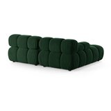 Micadoni Temno zelena žametna kotna sedežna garnitura (levi kot/z ležalnikom) Bellis – | Shoptok.si