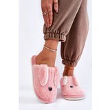 Kesi Women's Fur Slippers Light Pink Remmi Cene'.'