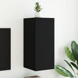 vidaXL Zidni TV ormarić s LED svjetlima crni 30 5 x 35 x 70 cm Cijene