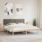  Krevetni okvir s tapiciranim uzglavljem Sivo-smeđa 180 x 200 cm | shoptok.hr