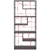 CARRYHOME regal 85/188/35 cm črna | Shoptok.si