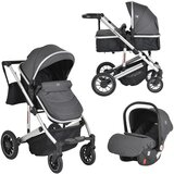 Cangaroo kolica za bebe 3u1 Thira Grey, 0m+