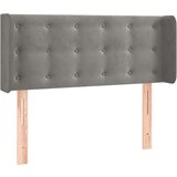  Vzglavje z ušesi svetlo sivo 103x16x78/88 cm žamet, (20954078) | Shoptok.si