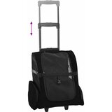 Kolica za kućne ljubimce 3-u-1 dizajn crna 48x32x(57-106) cm Oxford tkanina | shoptok.hr