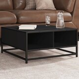 vidaXL Stolić za kavu crni 60,5x60,5x30 cm konstruirano drvo i metal Cijene