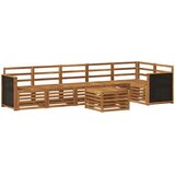 Set vanjskih sofa 6 kom. Prirodna Čvrsto drvo akacije Bijela | shoptok.hr