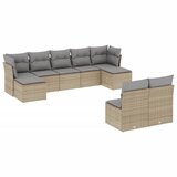  The Living Store Vrtna garnitura 9-delna z blazinami bež poli ratan - Vrtna Sedežna Garniture, (21449658) | Shoptok.si